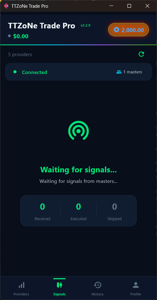 Copy Trade Mobile - Signals