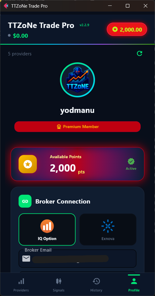 Copy Trade Mobile - Profile